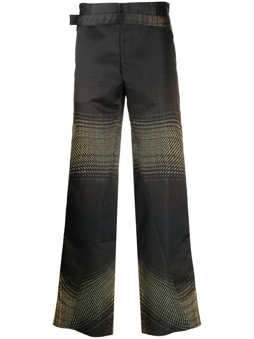 

Bianca Saunders graphic-print straight-leg trousers - Black