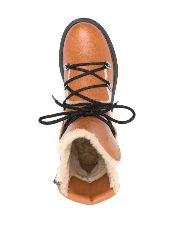 ferragamo shearling boots