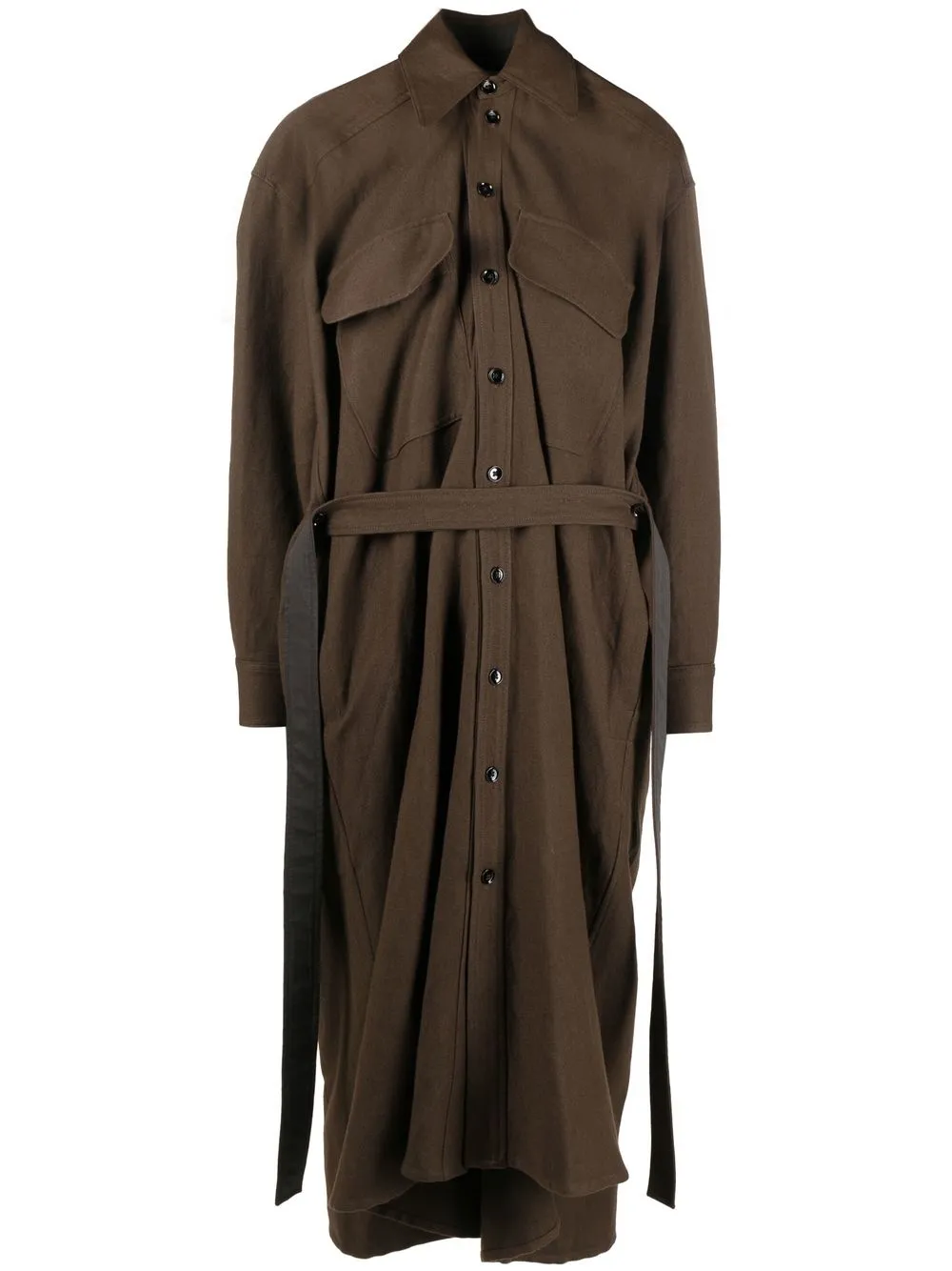 Lemaire Draped Midi Shirt Dress - Farfetch