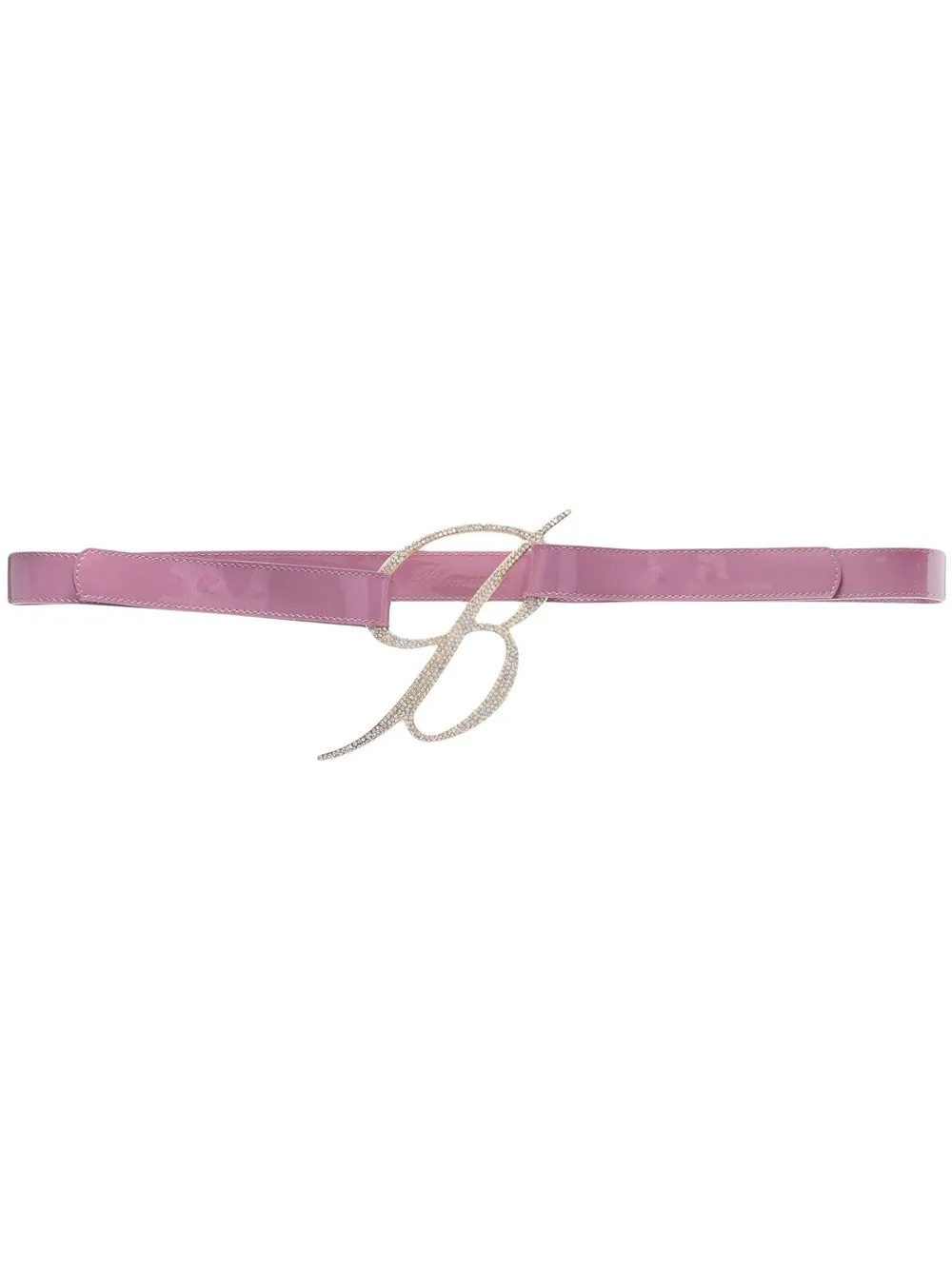 

Blumarine embellished logo-plaque belt - Purple