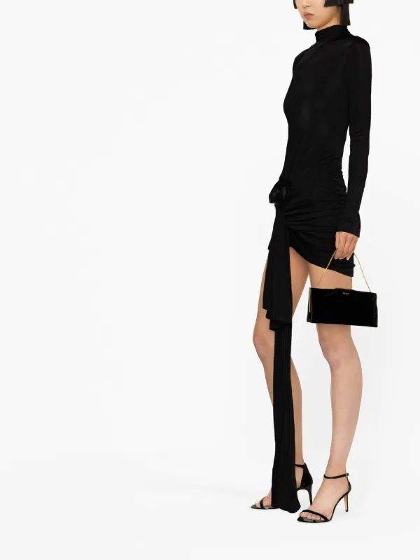 ワンピース Saint Laurent Black damask mini dress Saint Laurent Black Damask Mini Dress – LOZURI®
