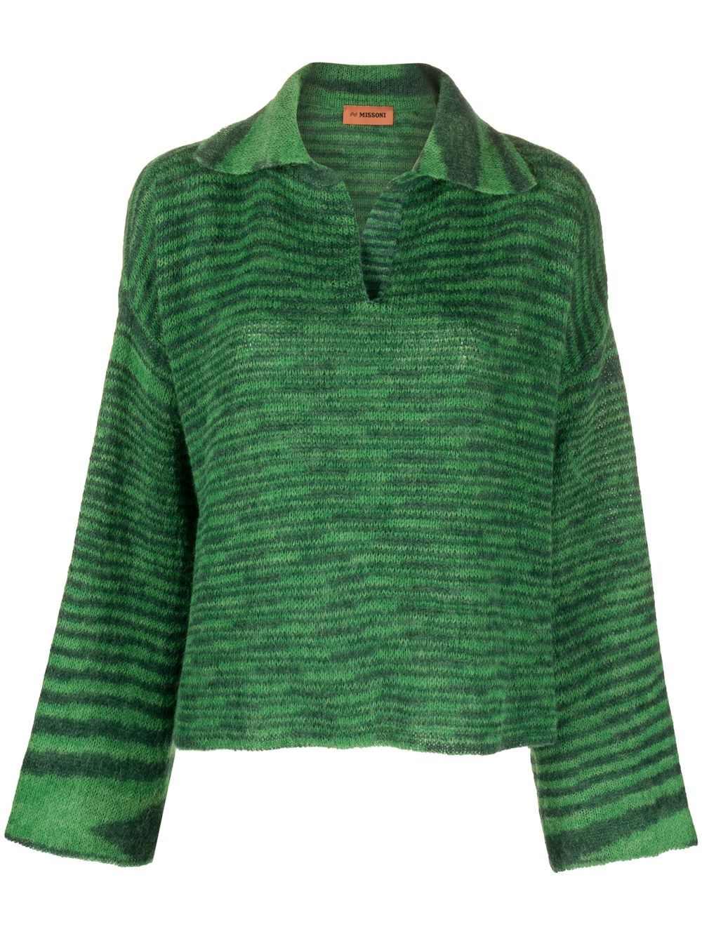 

Missoni striped alpaca-blend jumper - Green