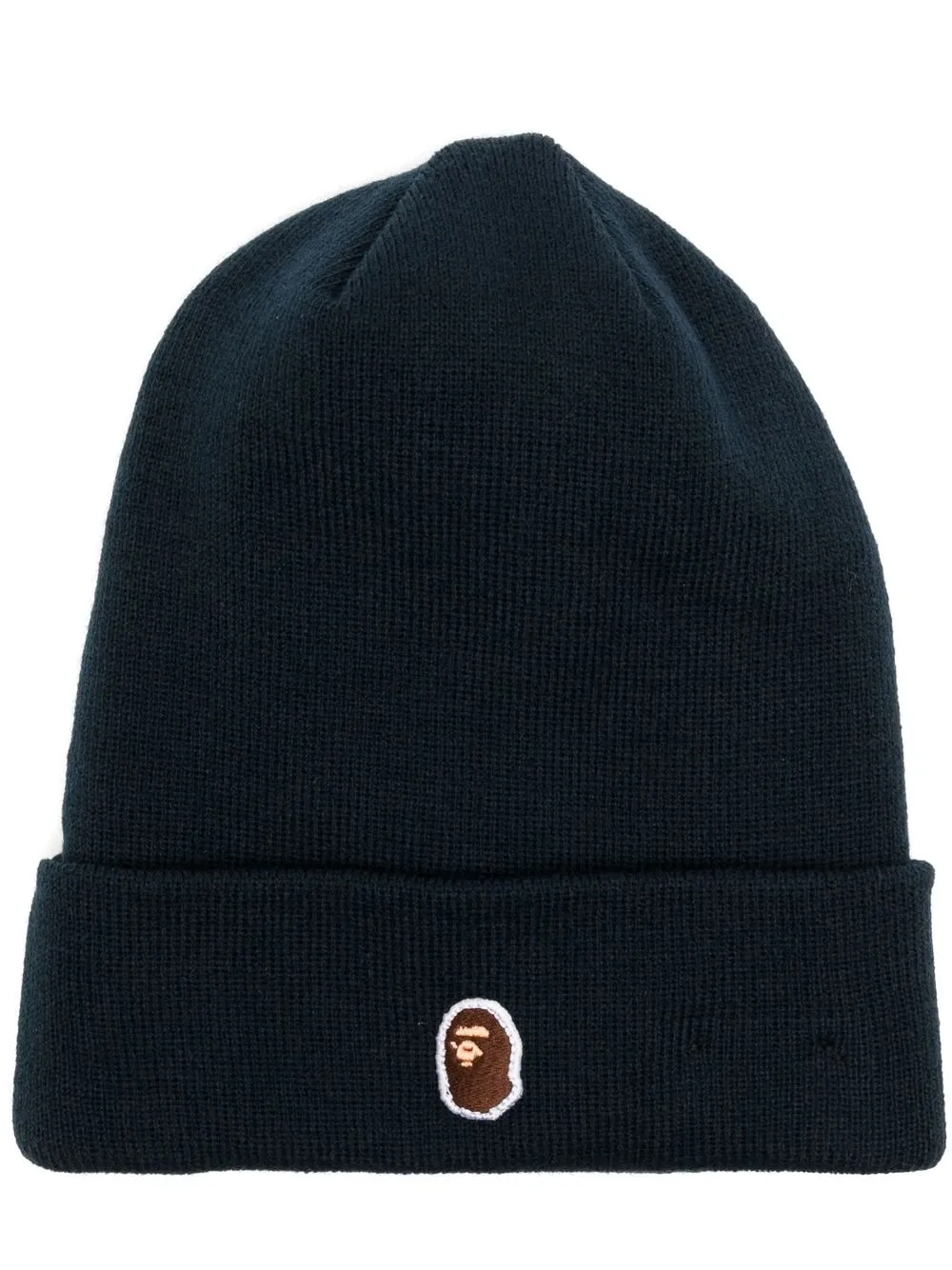 

A BATHING APE® logo-patch beanie - Black