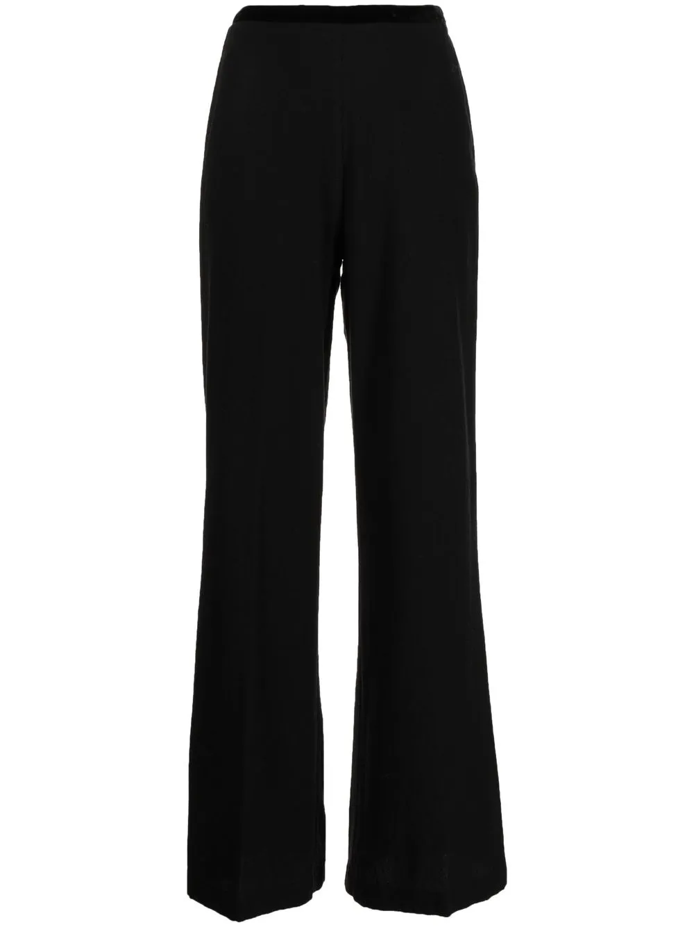 

Forte Forte pantalones acampanados con tiro alto - Negro