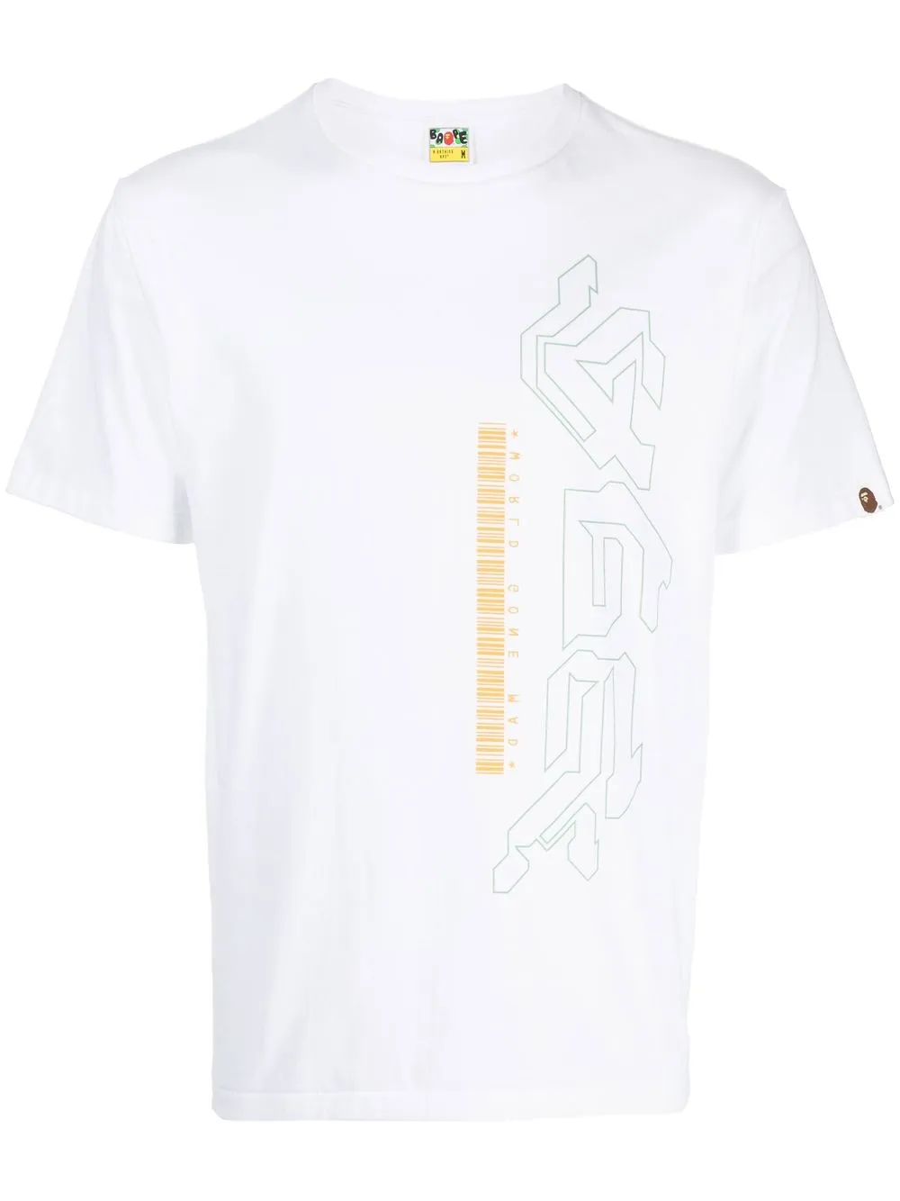 

A BATHING APE® playera con logo gráfico estampado - Blanco