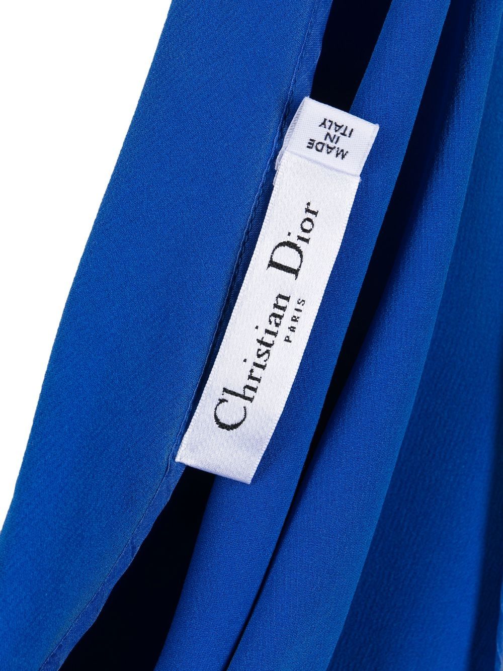 Pre-owned Dior 垂坠后背无袖连衣裙（2010年代典藏款） In Blue