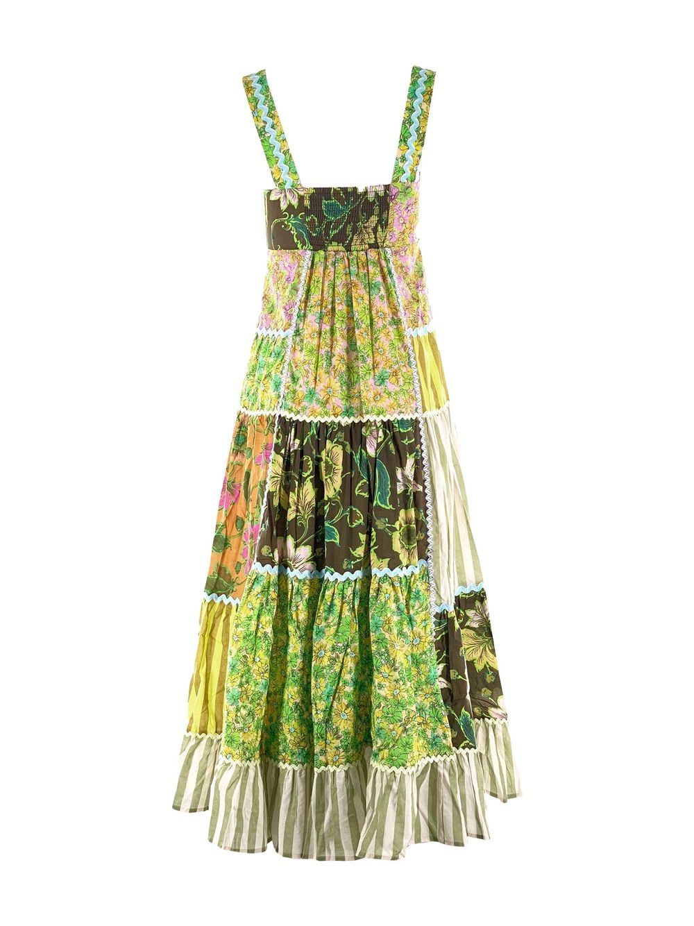 ALEMAIS Midi-jurk met vlakken - Veelkleurig