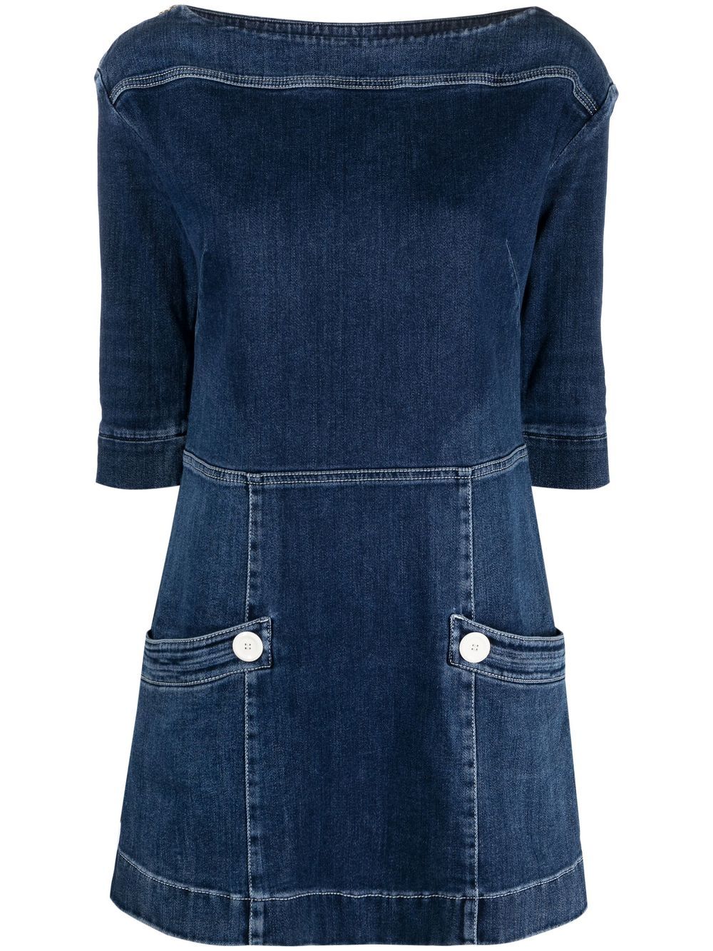 Louis Vuitton 2000s three-quarter Length Sleeves Denim Dress - Farfetch