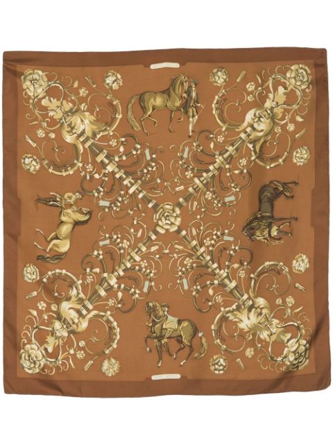 Hermes 1990s Parc Royal silk scarf Women