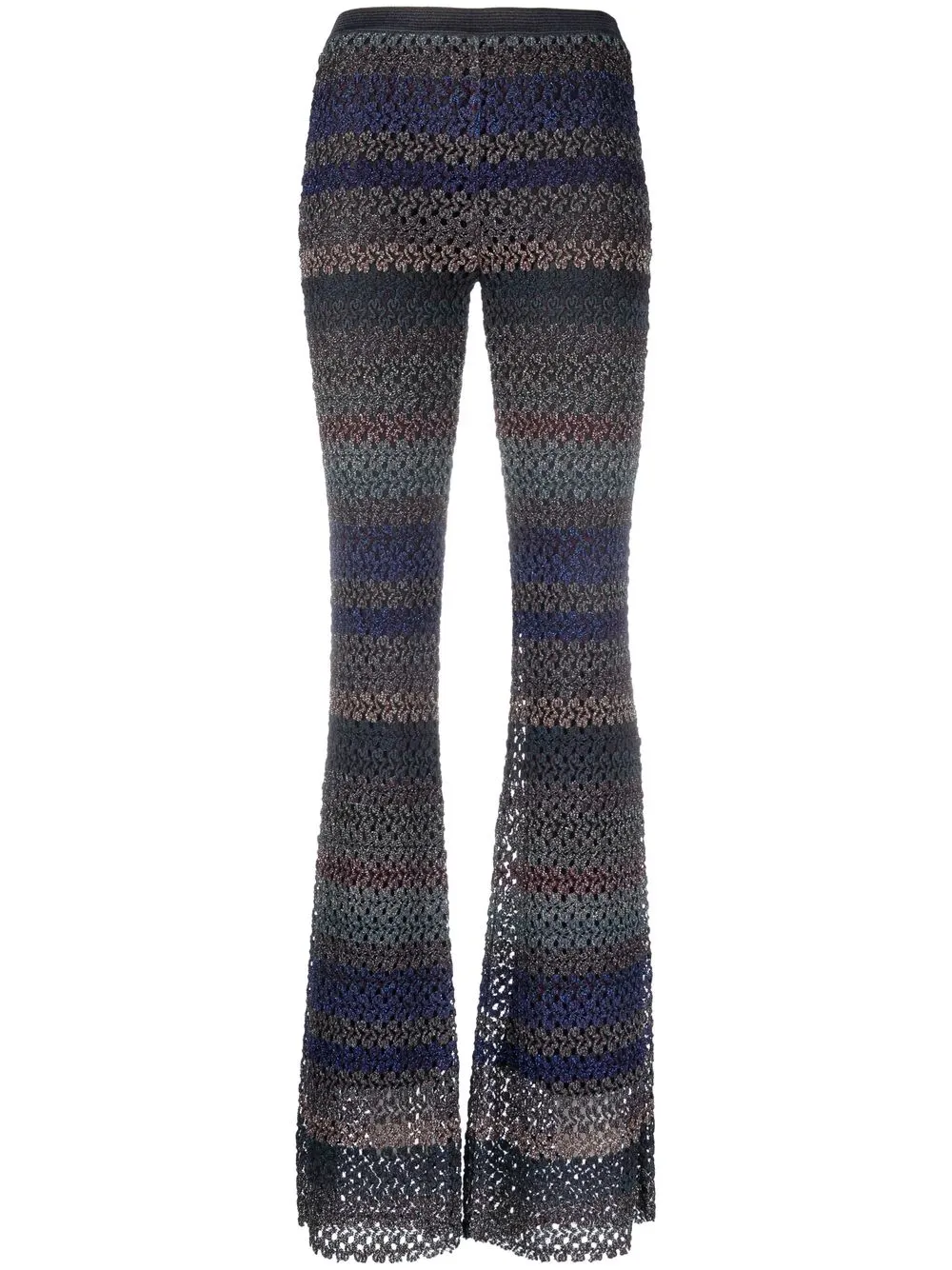 

Missoni flared high-waisted trousers - Blue