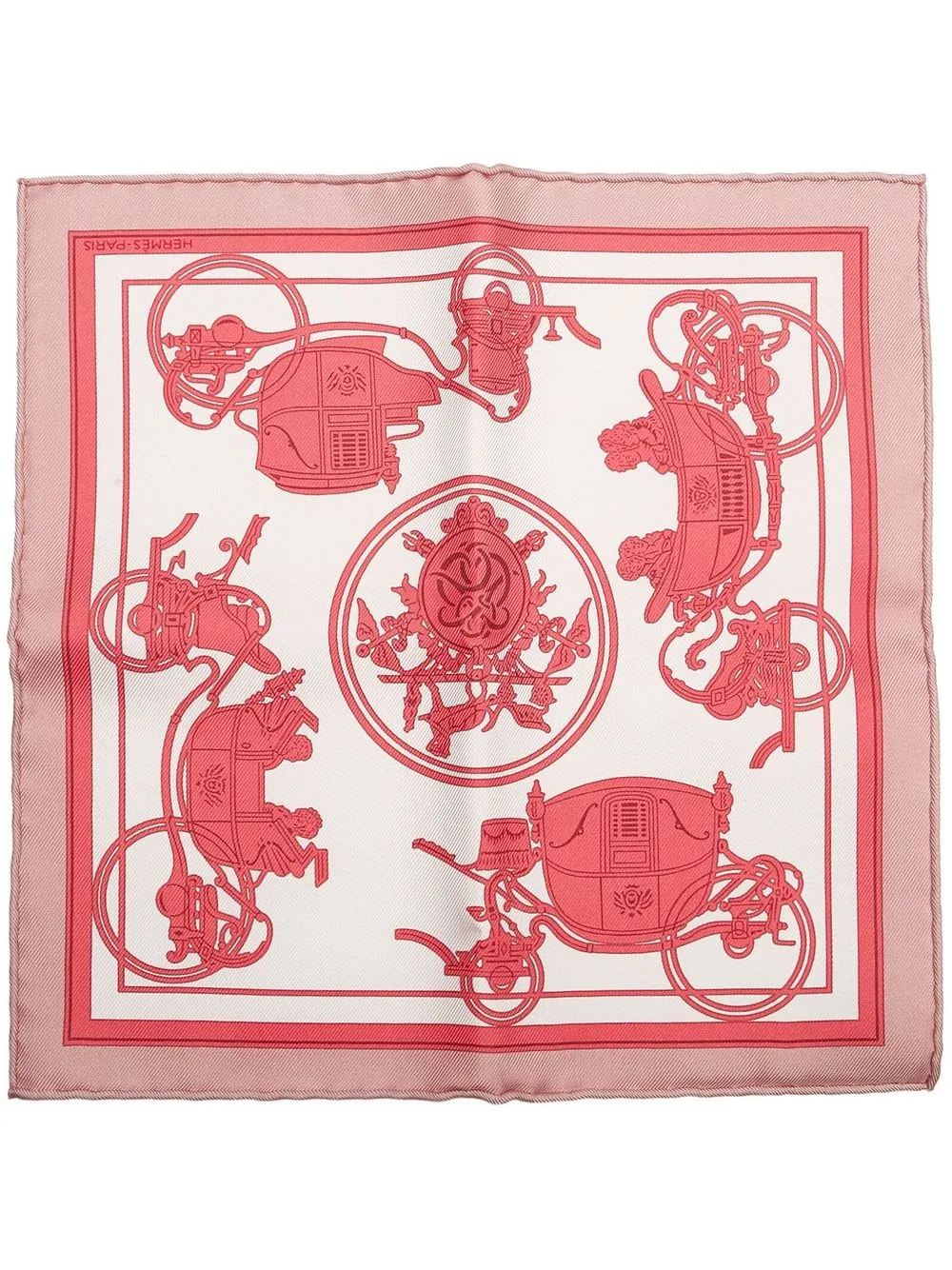 

Hermès pre-owned nano Ex-Libris silk scarf - Pink