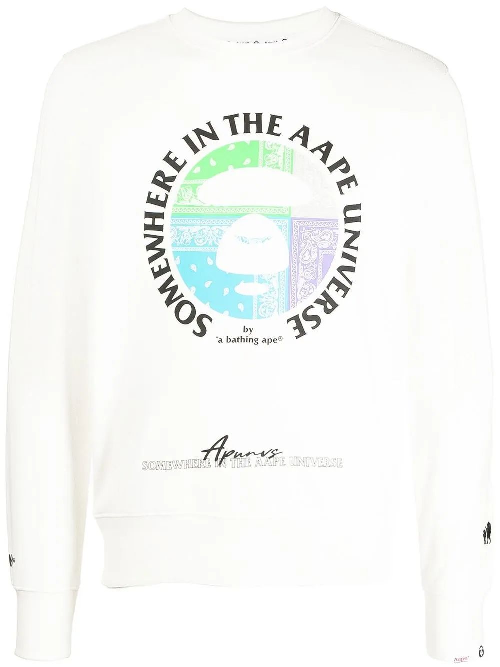 

AAPE BY *A BATHING APE® graphic-print cotton sweatshirt - White