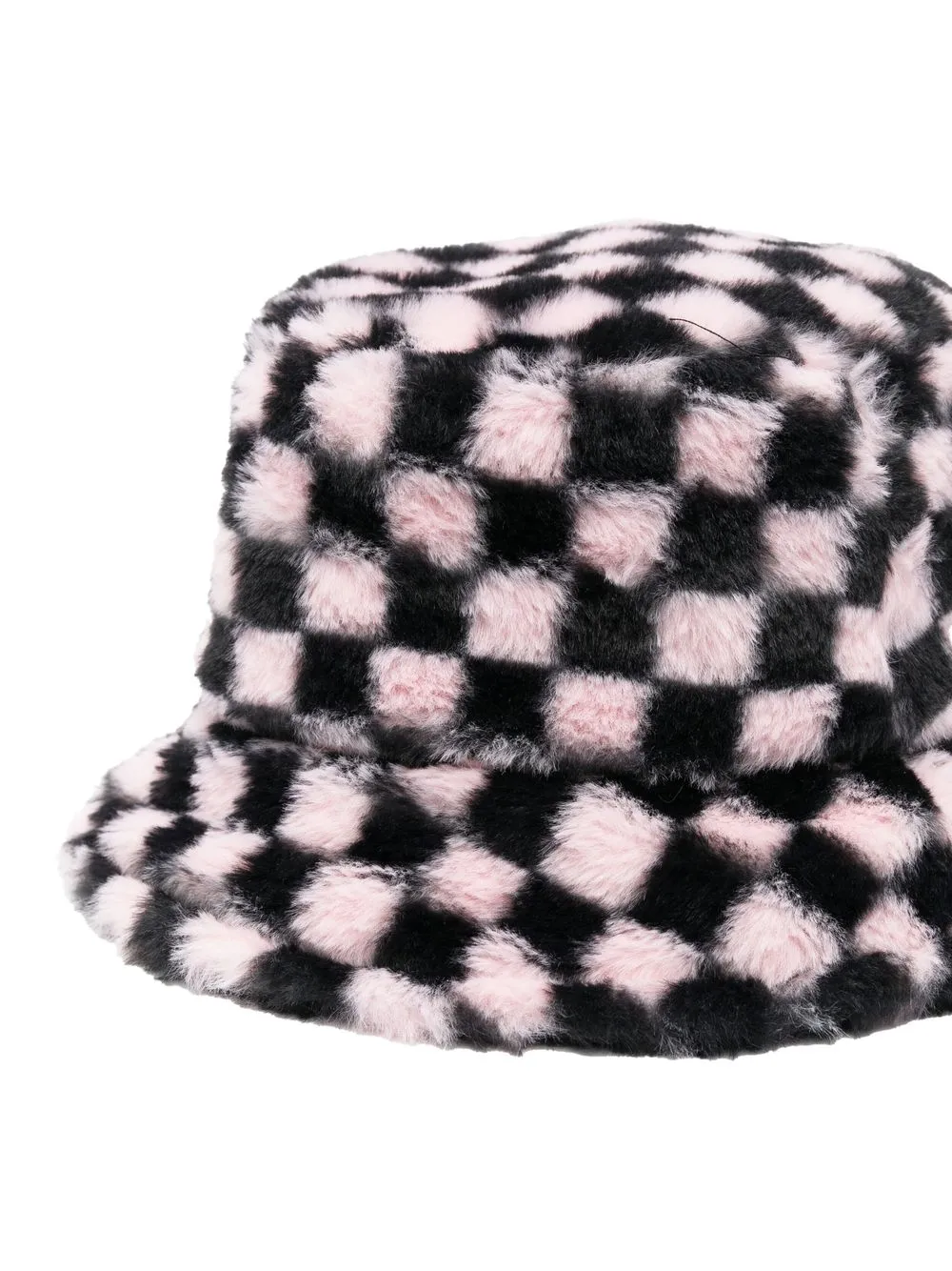 Kangol checkerboard-print faux-fur hat | Image 2