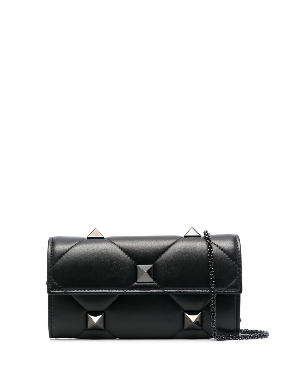 

Valentino Garavani Roman Stud quilted clutch bag - Black