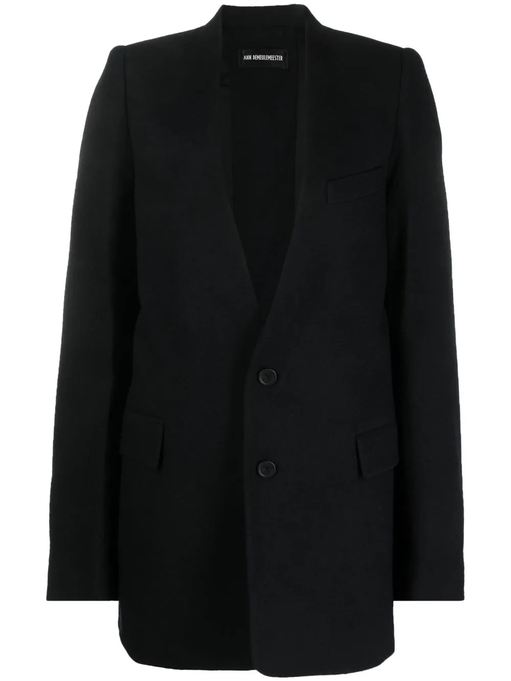 

Ann Demeulemeester stand-up collar blazer - Black