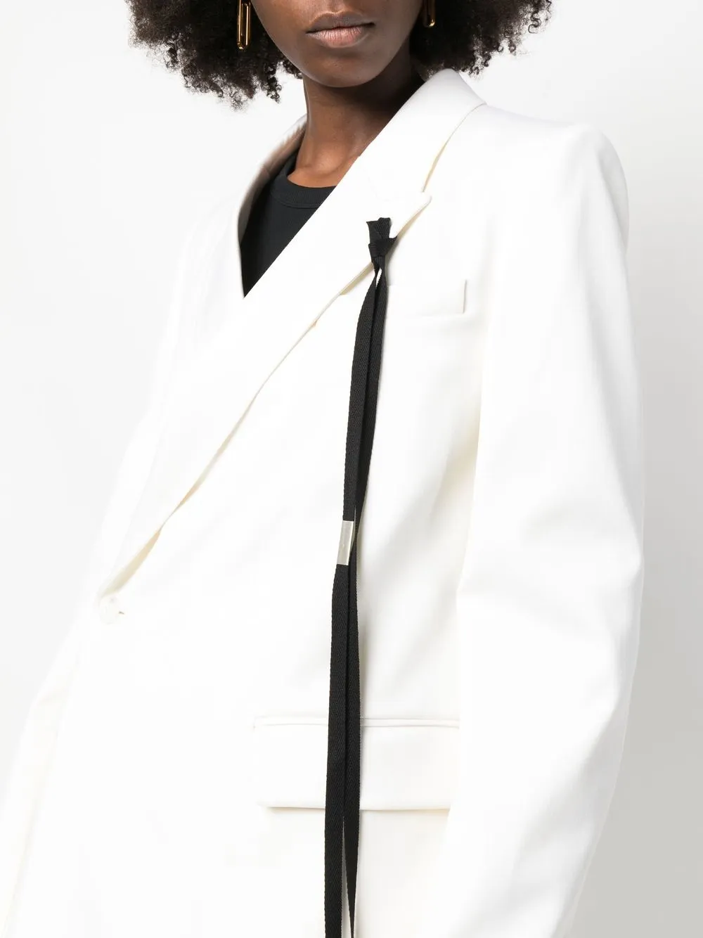 ANN DEMEULEMEESTER EDITH VIRGIN WOOL WRAP BLAZER