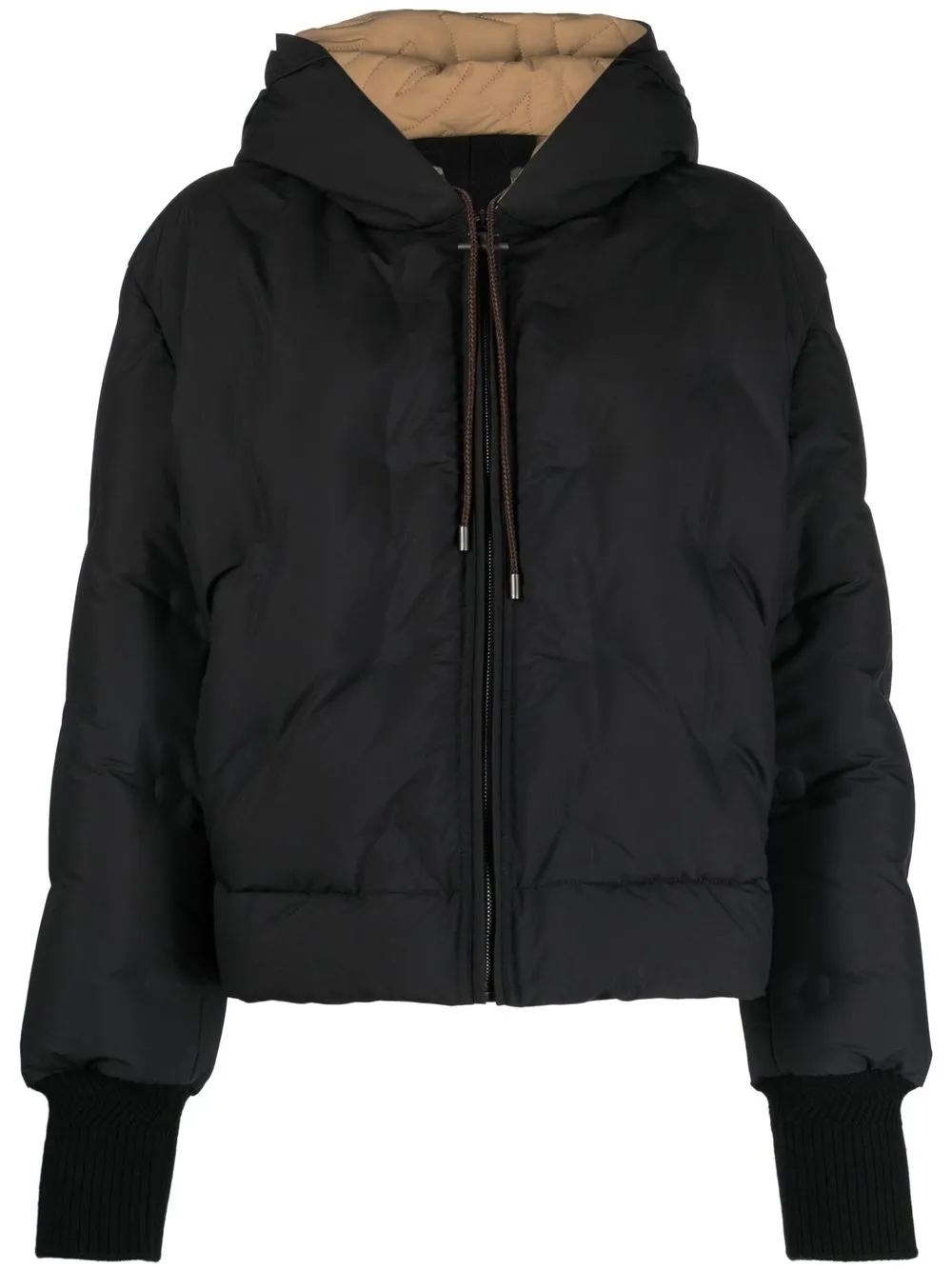 

Ferragamo drawstring hooded jacket - Black
