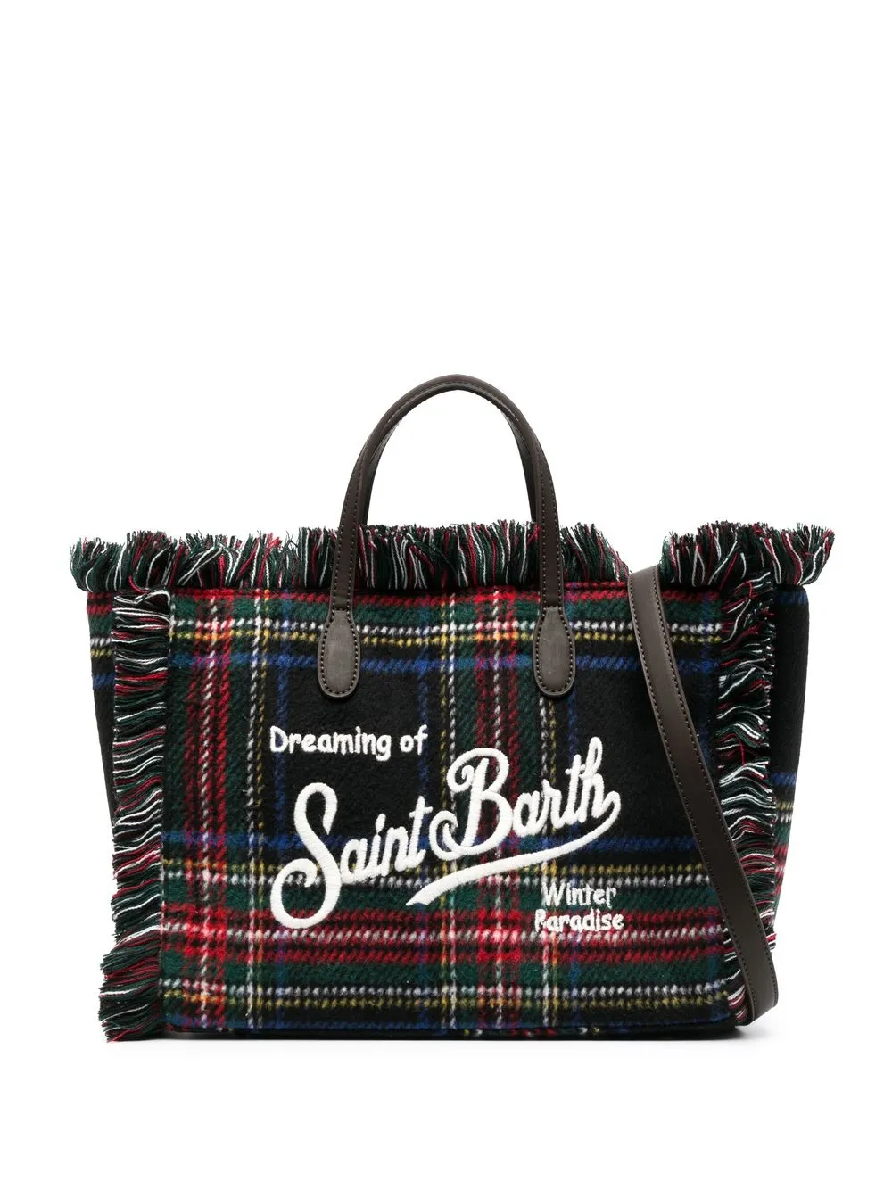 

MC2 Saint Barth Colette tartan tote bag - Black