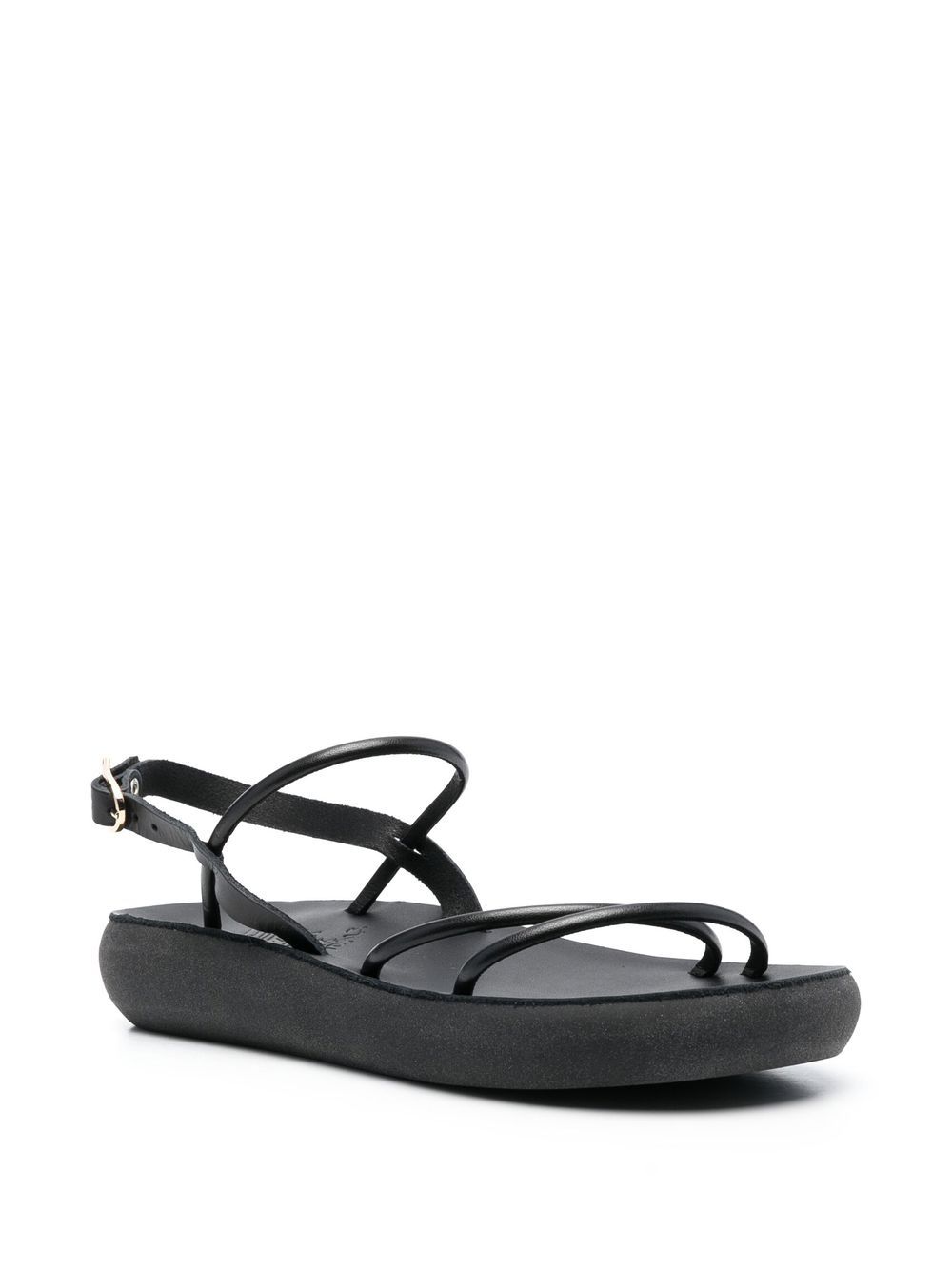 Shop Ancient Greek Sandals Polis Slingback Sandals In Black