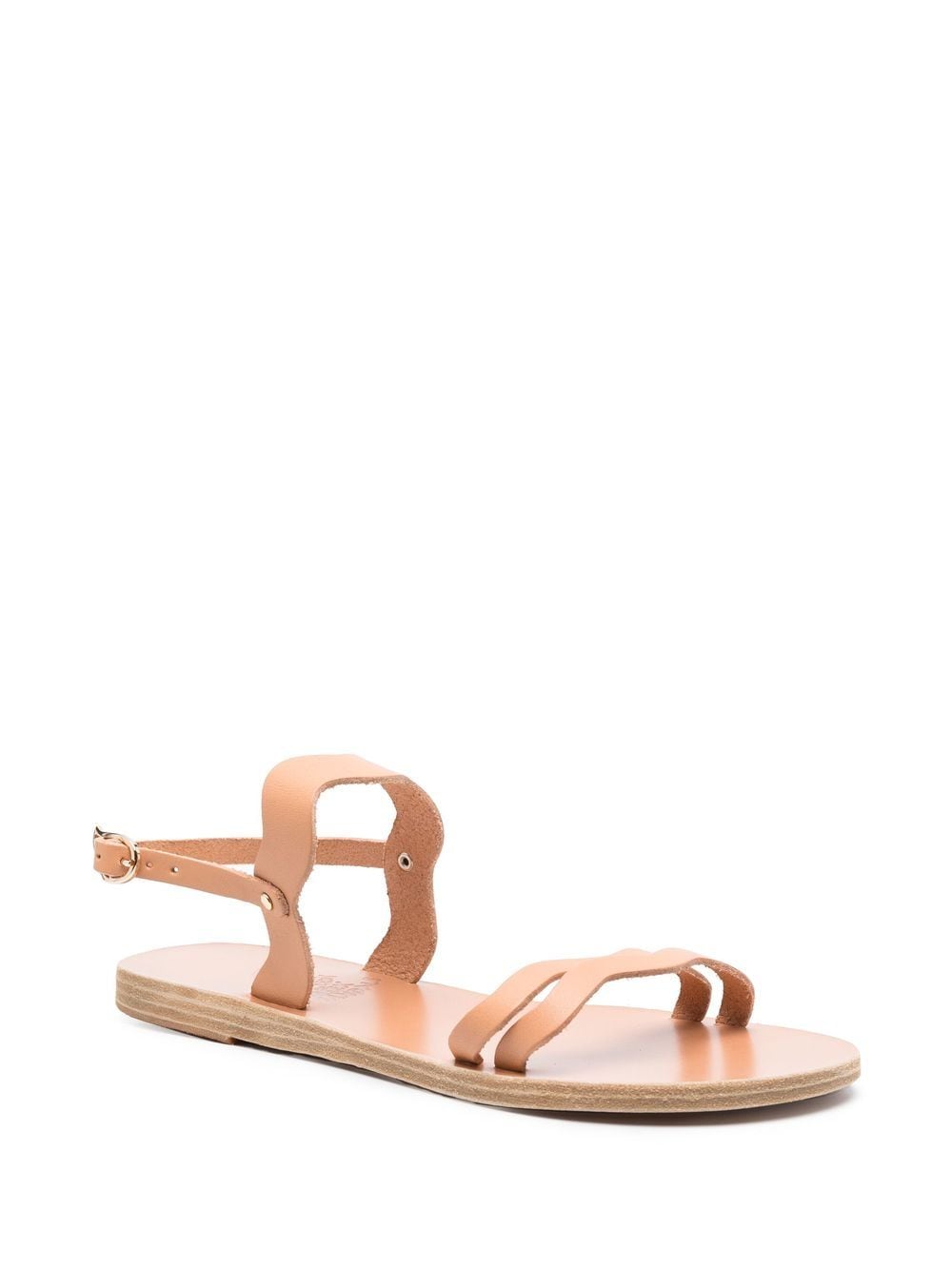 Shop Ancient Greek Sandals Chania Buckle-fastened Sandals In Neutrals