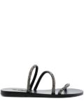 Ancient Greek Sandals Polytimi crystal-embellished sandals - Black