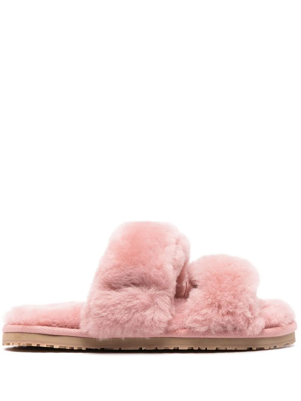 

Mou sheepskin open-toe slippers - Pink