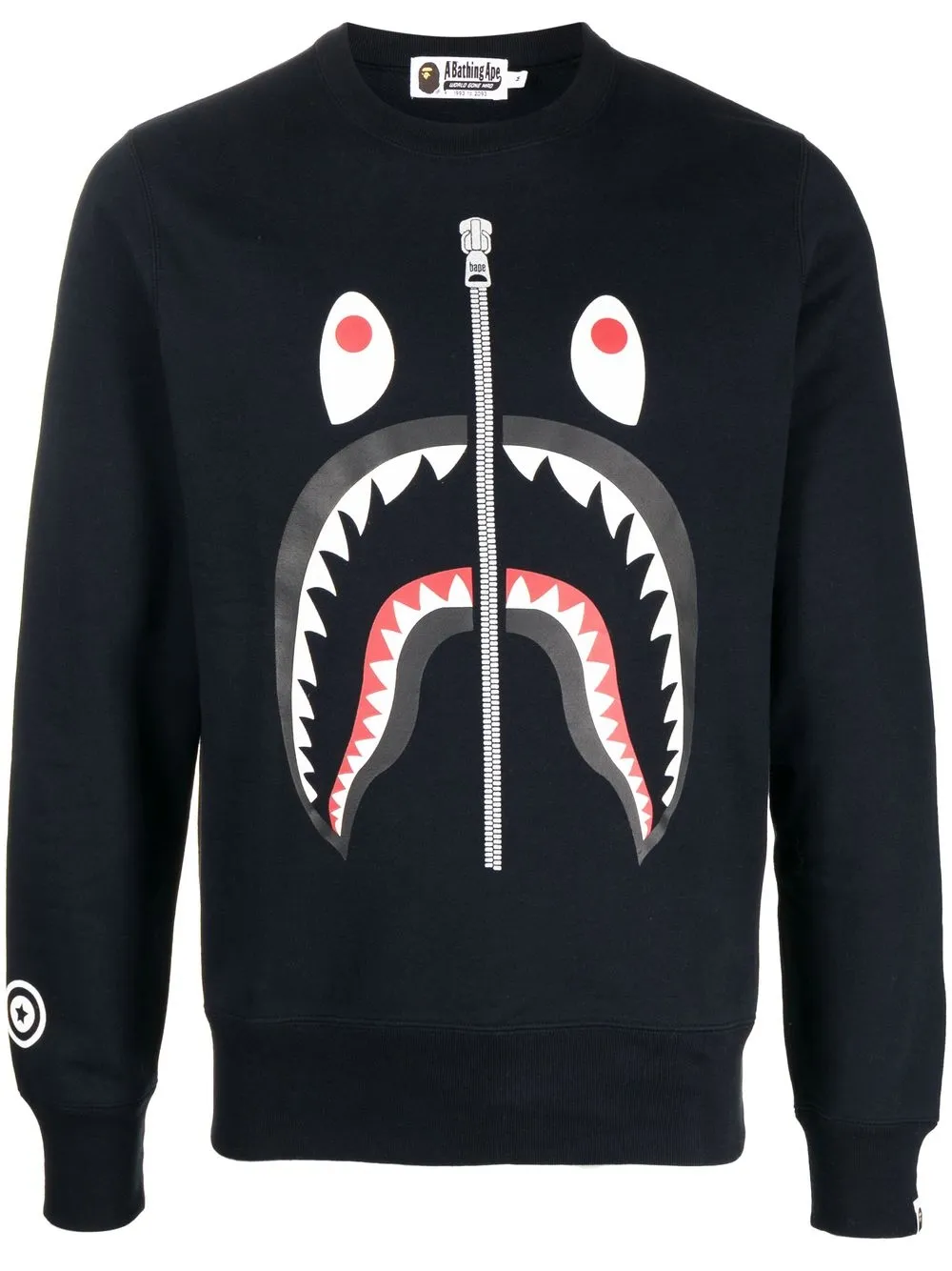 

A BATHING APE® Shark graphic-print sweatshirt - Black