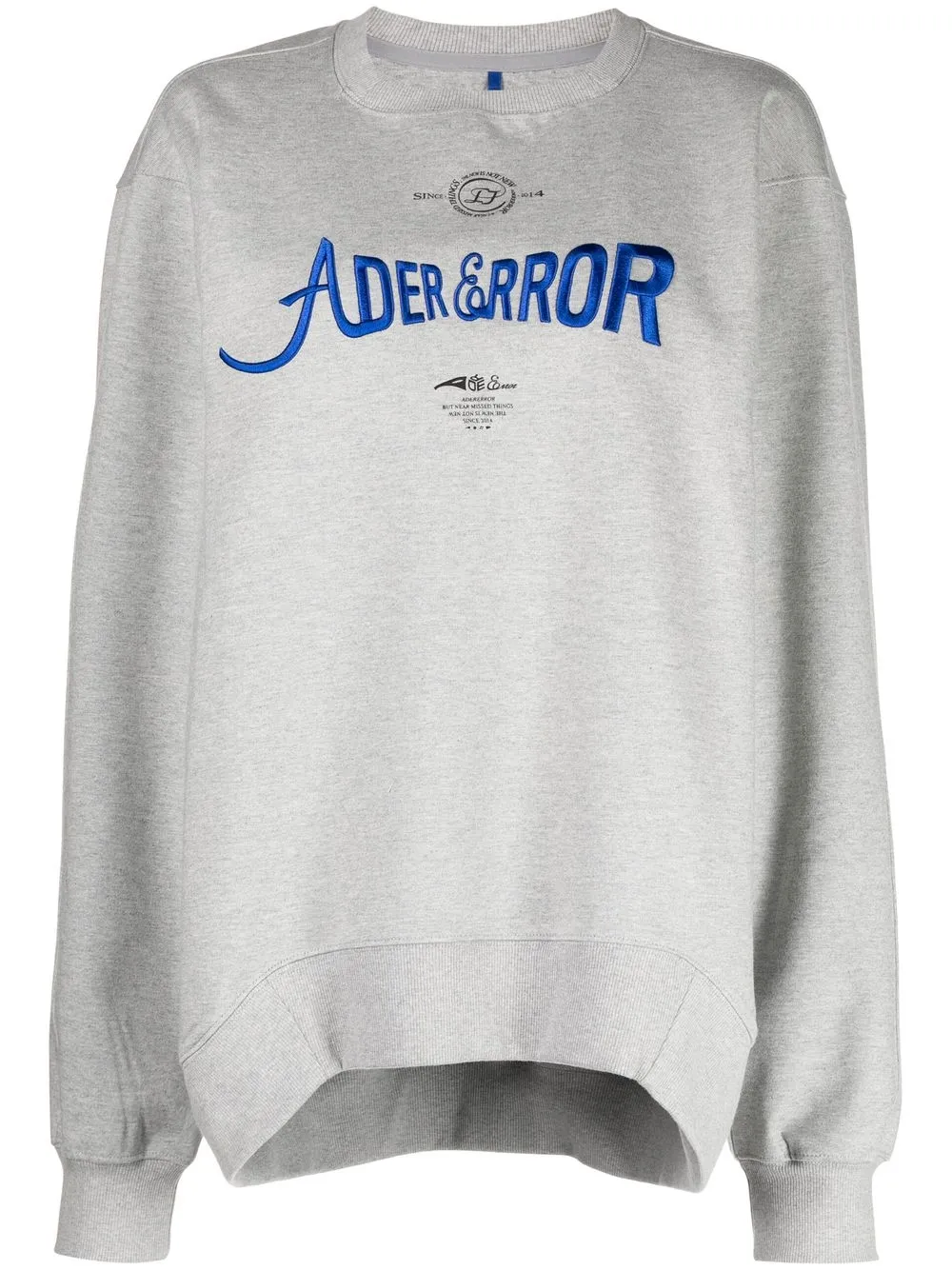 

Ader Error embroidered cotton sweatshirt - Grey