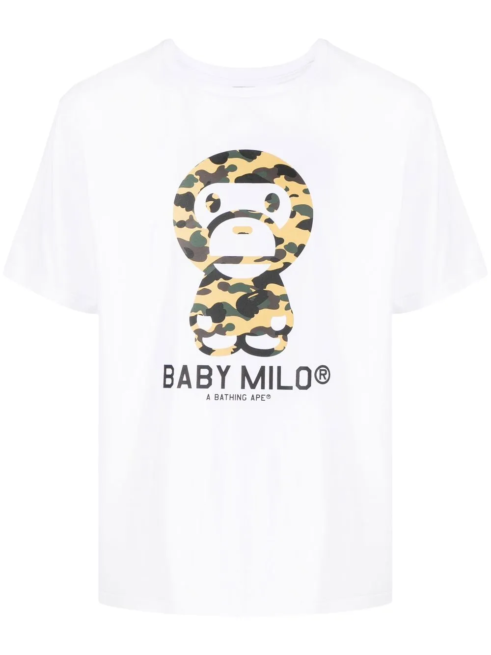 

A BATHING APE® playera Baby Milo con estampado gráfico - Blanco