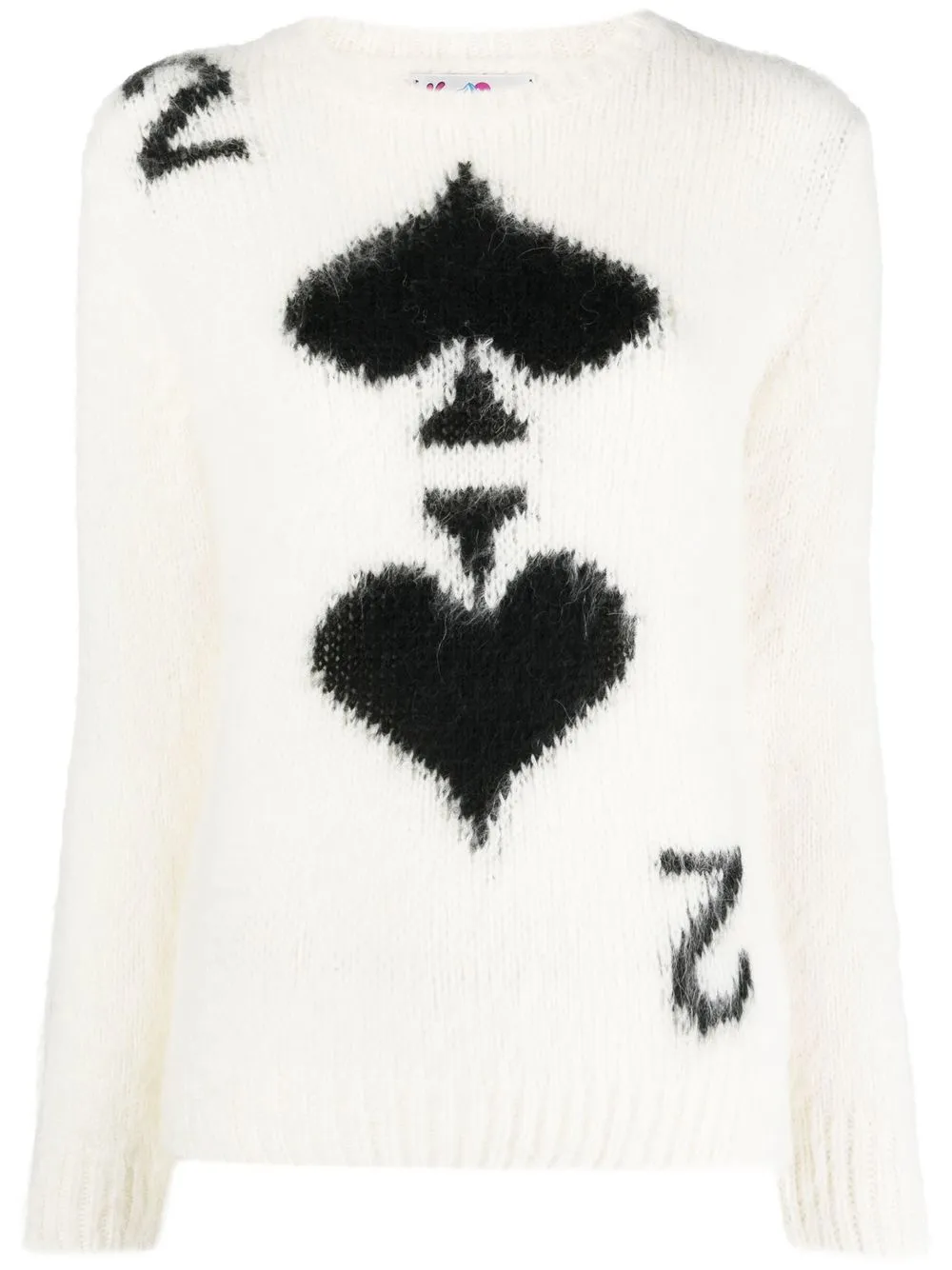

MC2 Saint Barth Ace intarsia-knit jumper - White