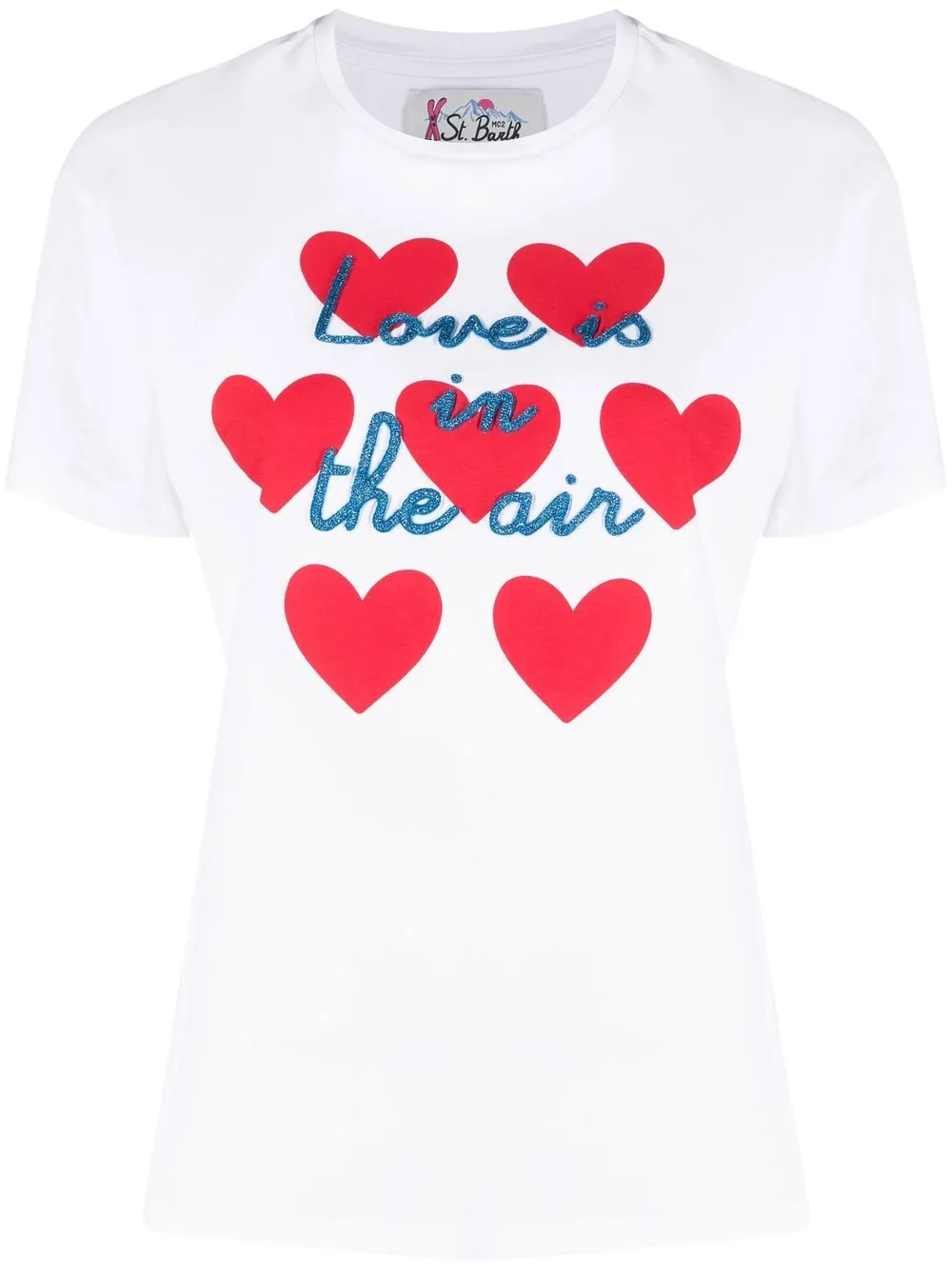 

MC2 Saint Barth Love embroidered t-shirt - White