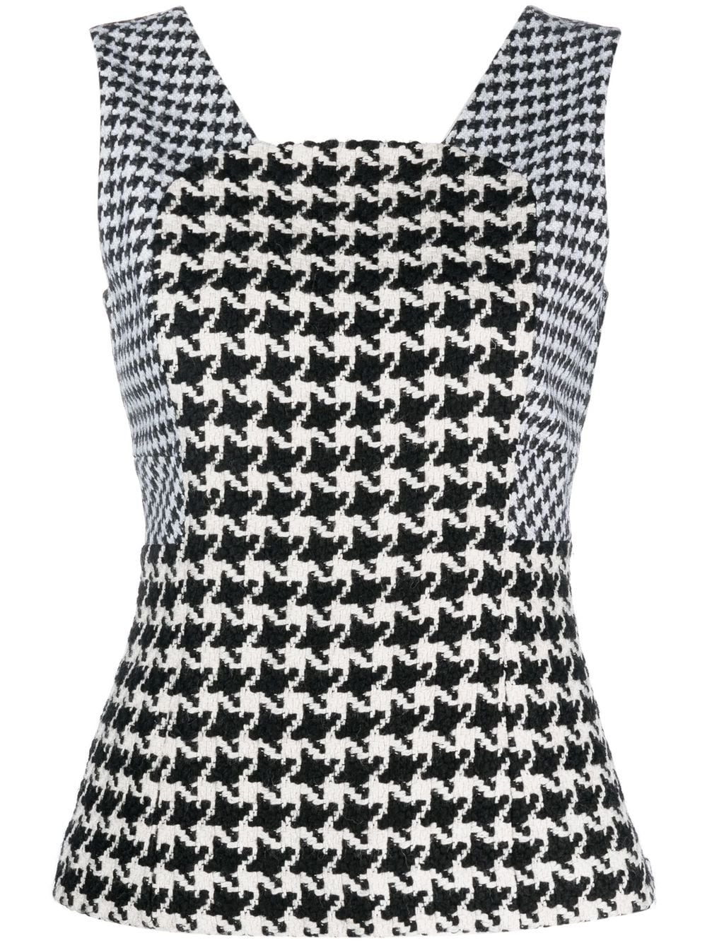 Pre-owned Dior 2010  Houndstooth Top In Black