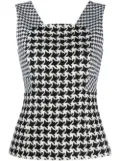Christian Dior Pre-Owned 2010 houndstooth top - Black