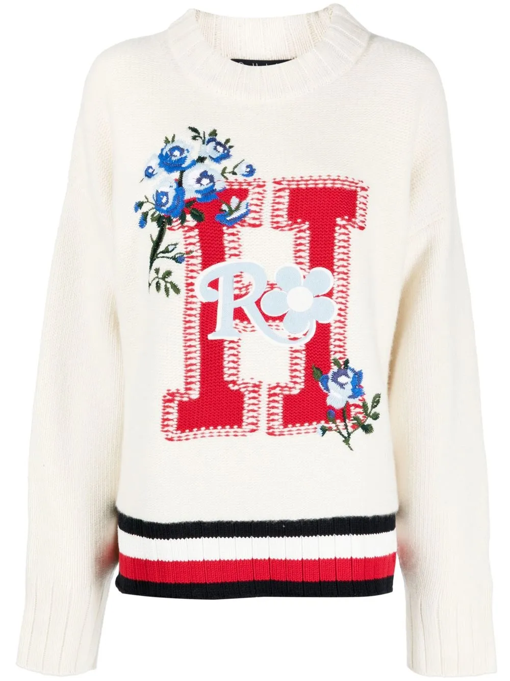 

Tommy Hilfiger logo-jacquard knitted jumper - Neutrals