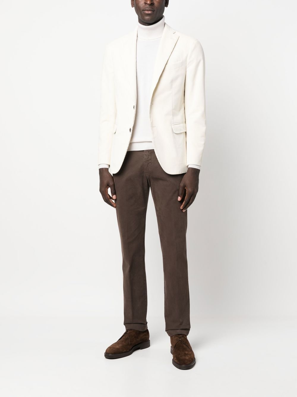 Shop Briglia 1949 Mid-rise Tapered Trousers In Brown