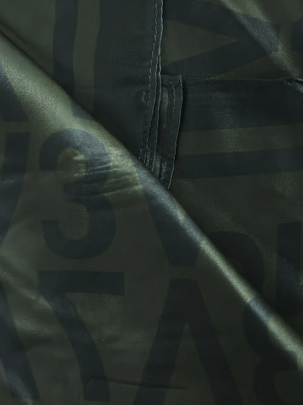  V°73 Logo-pattern Scarf - Green 