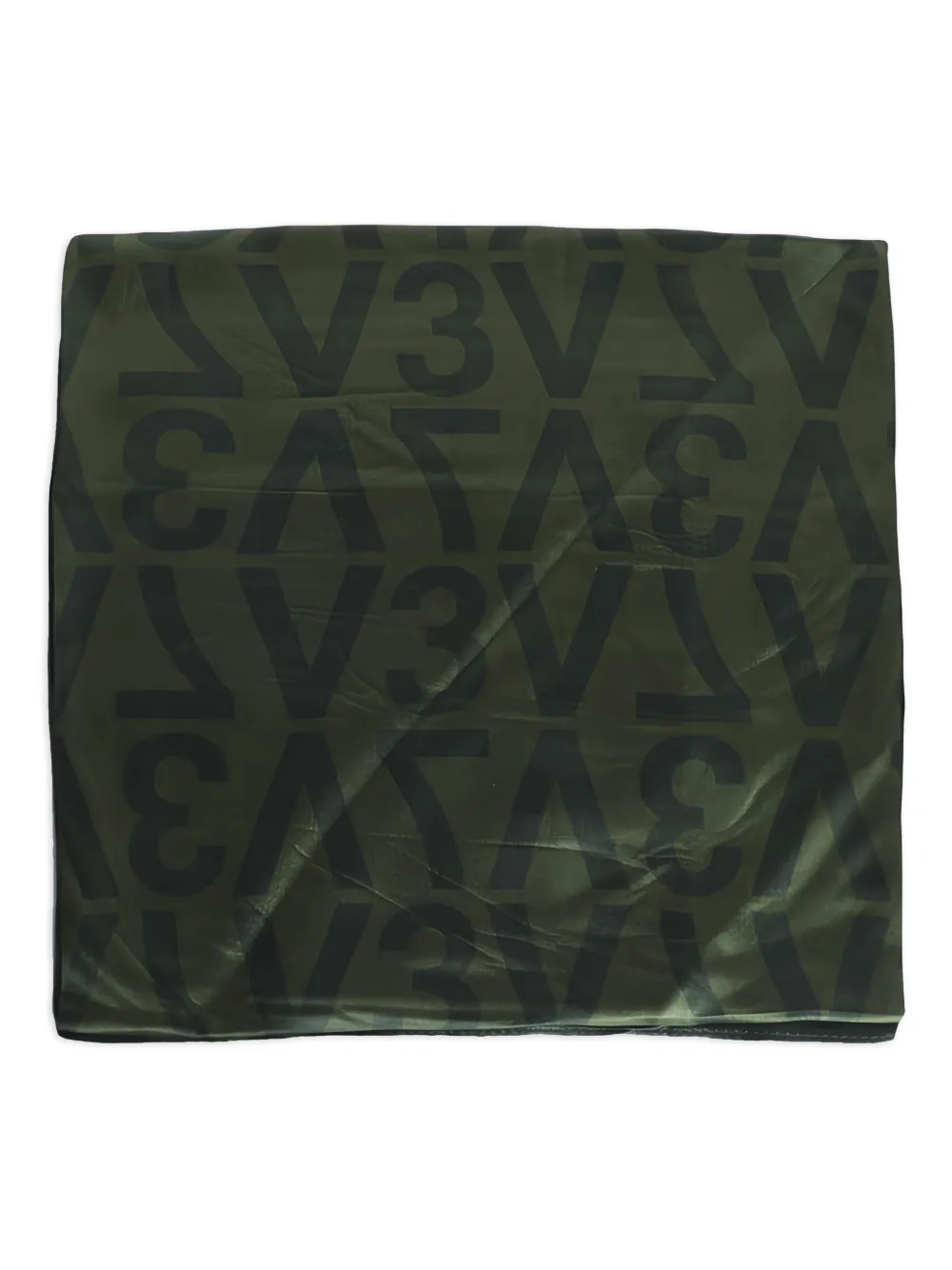 V°73 logo-pattern scarf | Green | Image 1