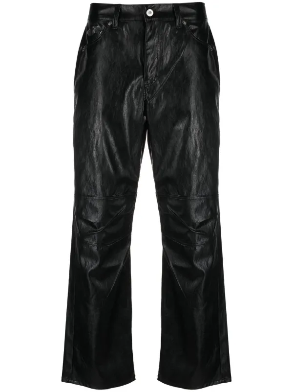 OUR LEGACY faux-leather straight-leg Trousers - Farfetch