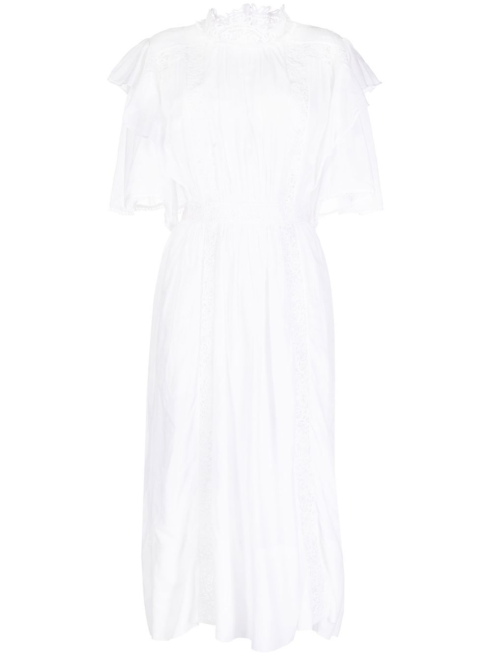 

Isabel Marant Étoile Galina lace-trimmed midi dress - White