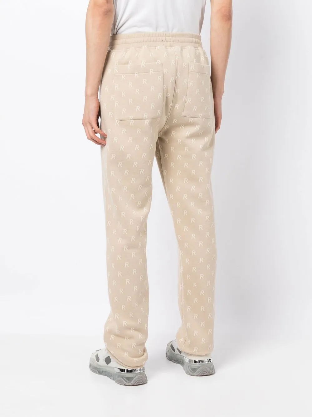 Represent Monogram-print Track Pants In Neutrals