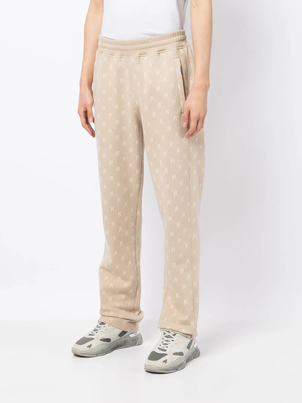 Represent Monogram-print Track Pants In Neutrals