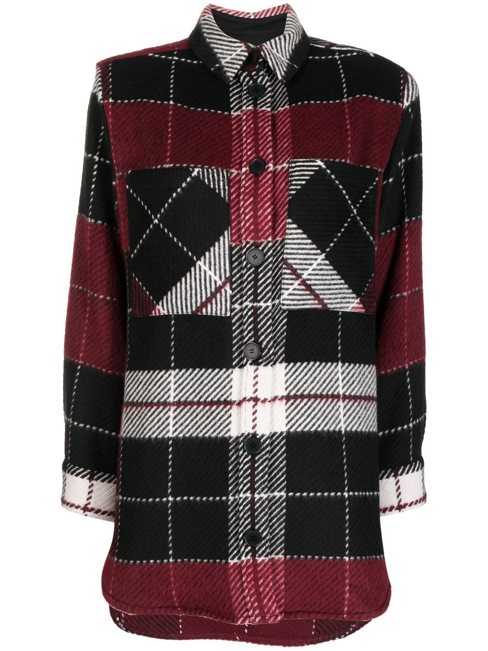 

IRO check-print buttoned shirt - Black