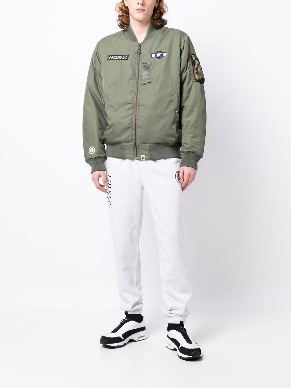 A BATHING APE® Trainingsbroek met geborduurd logo - Grijs