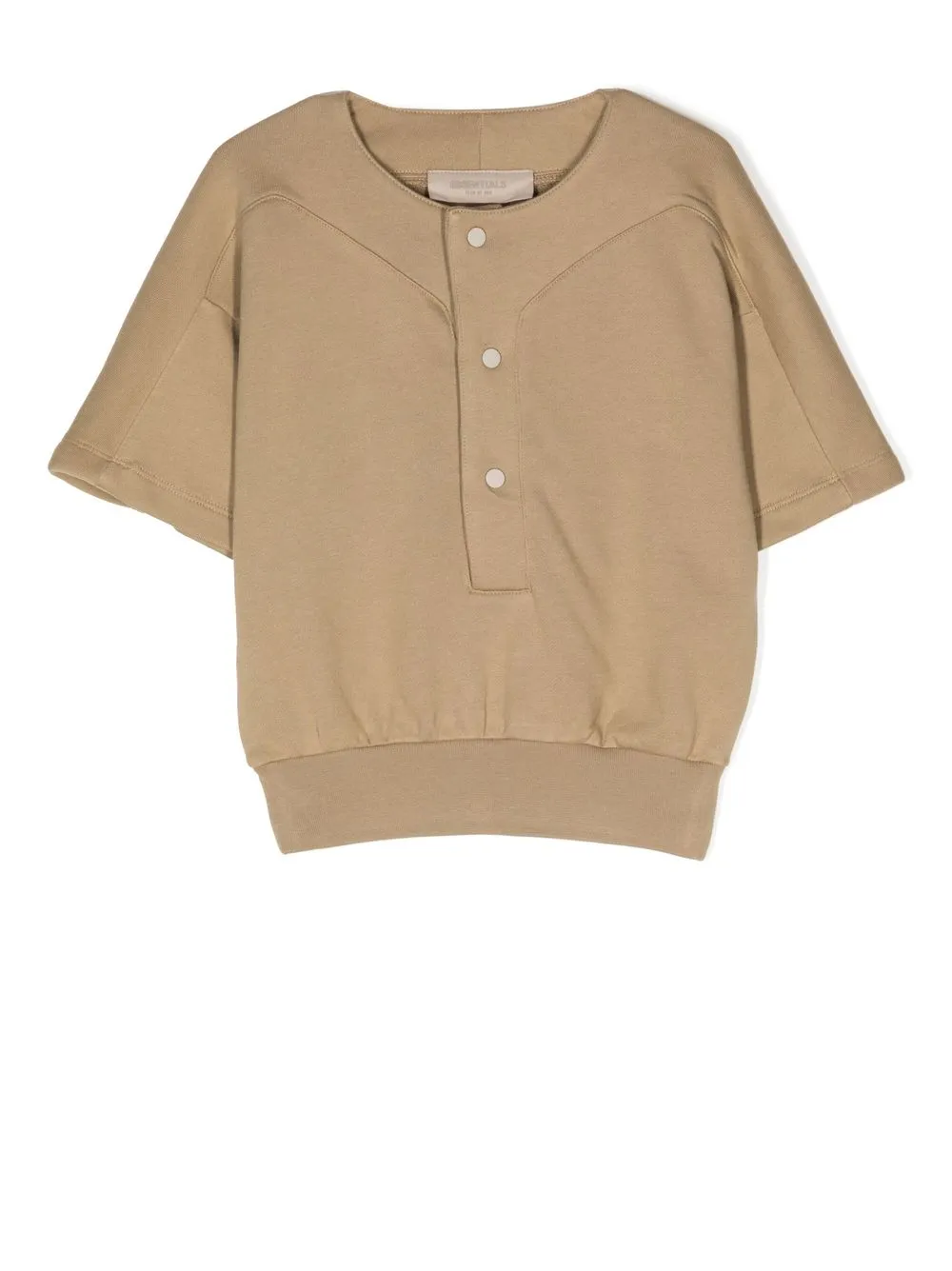 

FEAR OF GOD ESSENTIALS half-button short-sleeve sweatshirt - Brown