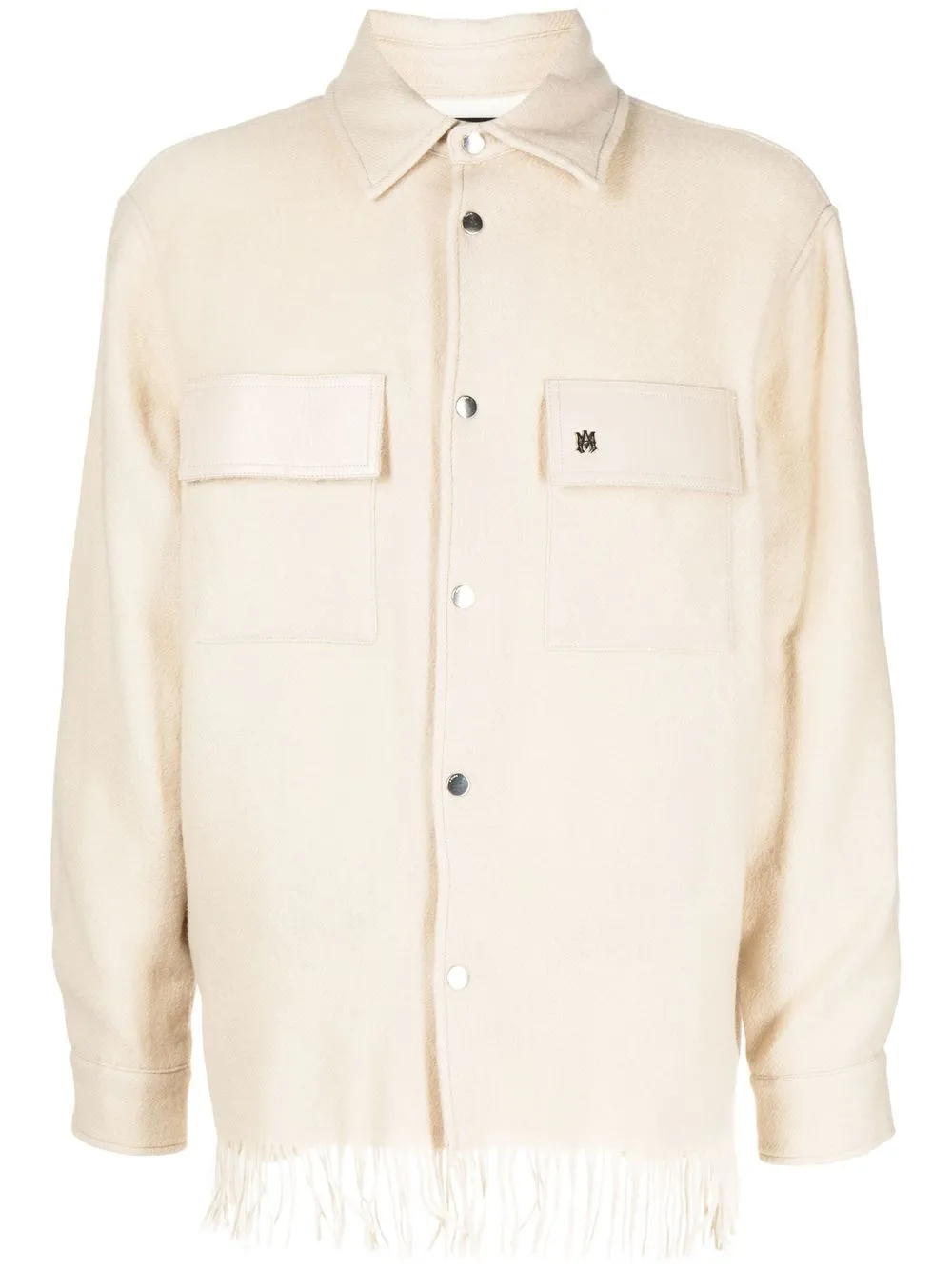 

AMIRI fringe-detail shirt jacket - Neutrals