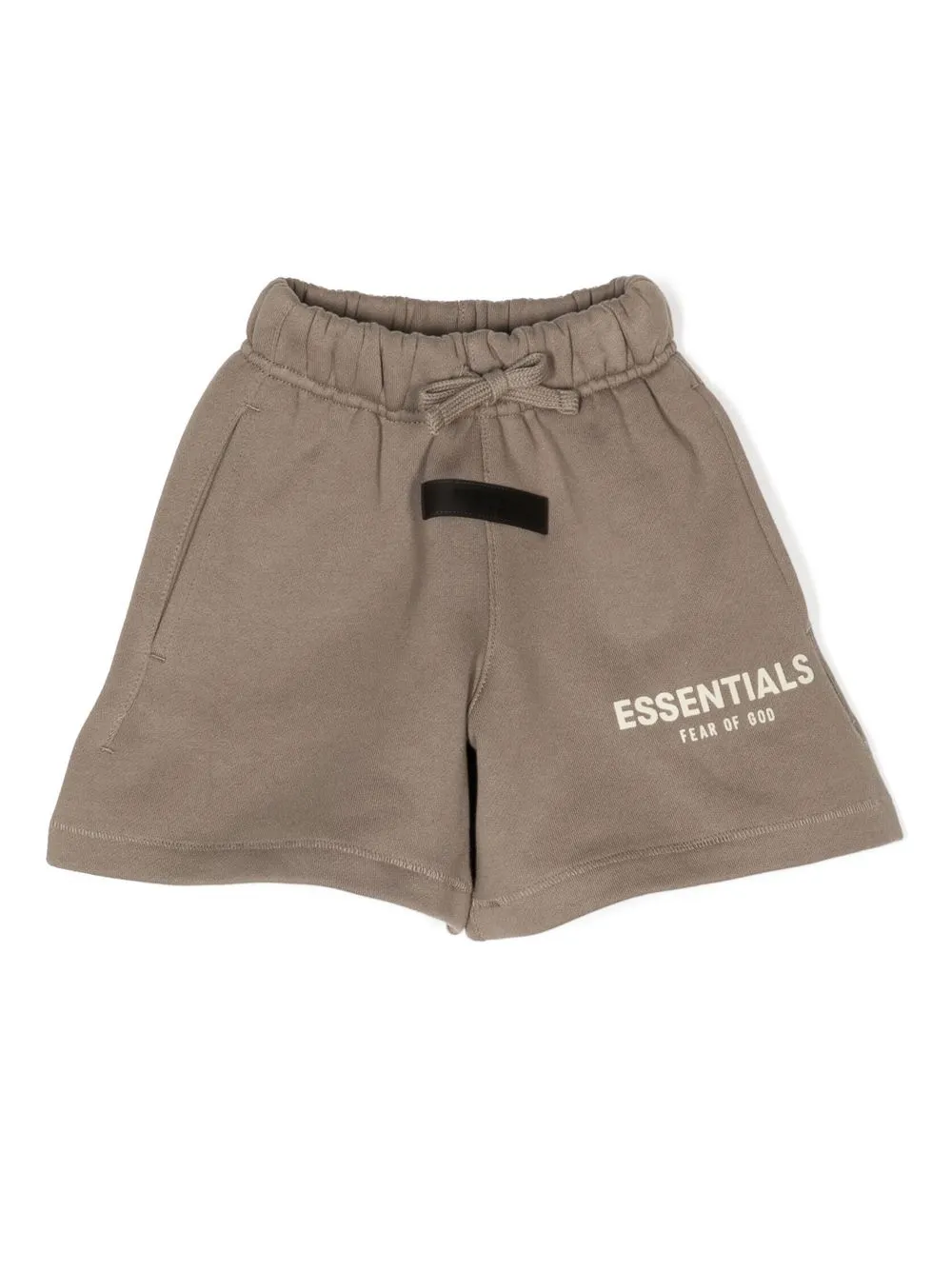 

FEAR OF GOD ESSENTIALS logo-print flared shorts - Brown
