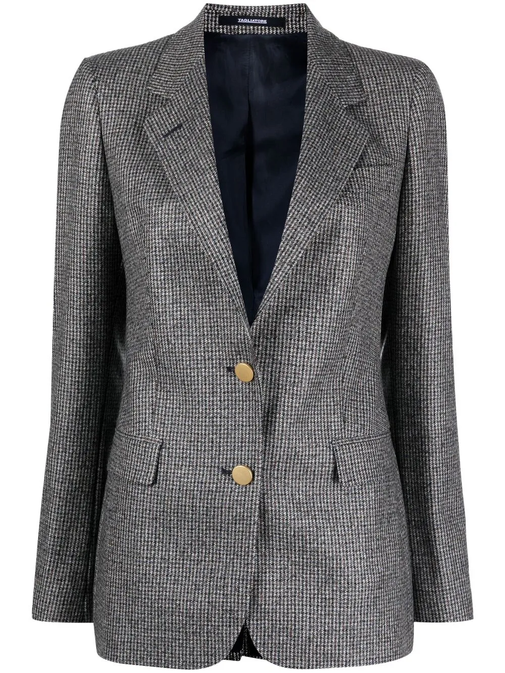 

Tagliatore checked single-breasted blazer - Grey