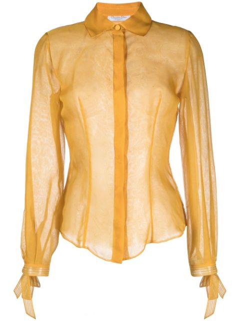 Christian Dior 1999 bow-cuff silk shirt Women