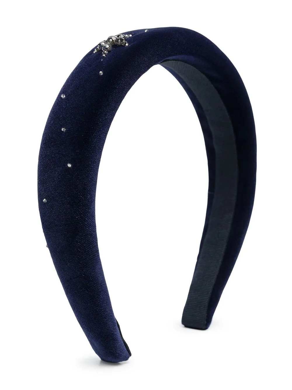 

Il Gufo star-studded velvet headband - Blue