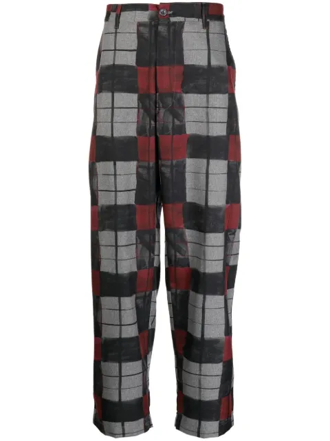 4SDESIGNS pantalones con cuadros estampados
